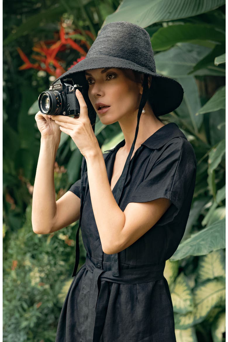 The Meg Jute Straw Hat, Alternate, color, Black