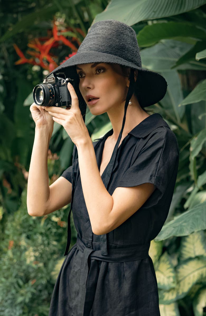 BRUNNA.CO The Meg Jute Straw Hat, Alternate, color, Black