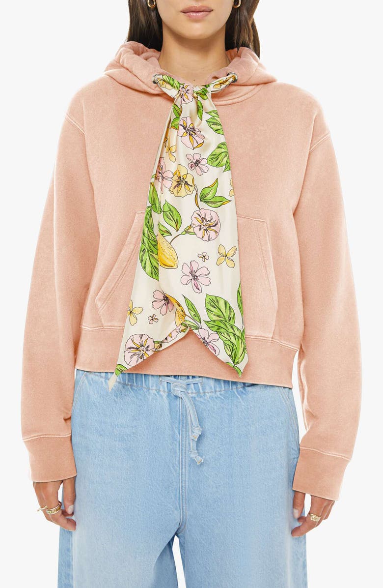 MOTHER Cravat Hoodie, Main, color, Shy Girl Mahogany Rose