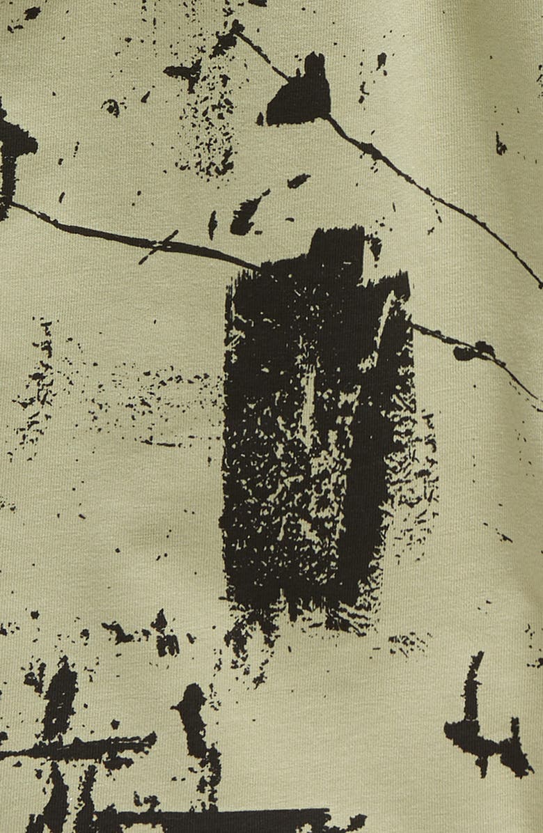 TINY TRIBE Kids' Grunge Cotton French Terry Shorts, Alternate, color, 