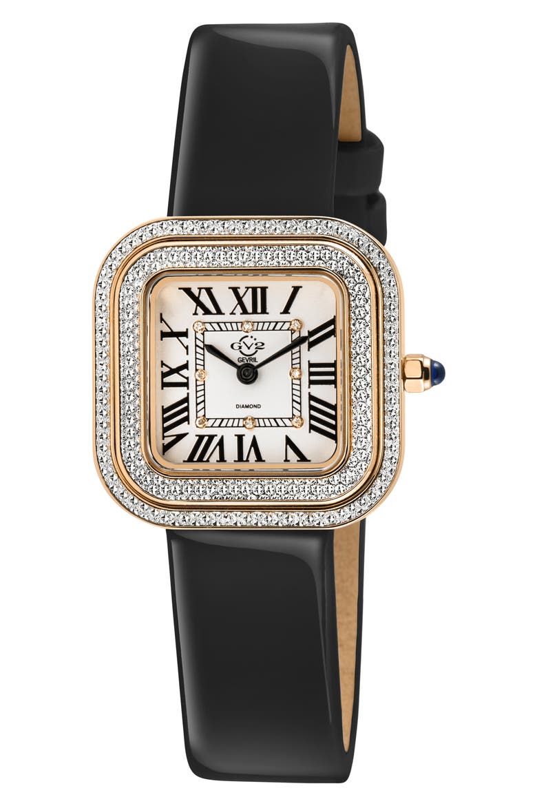 Bellagio Diamond Swiss Bracelet Watch, 30mm, Main, color, BLACK