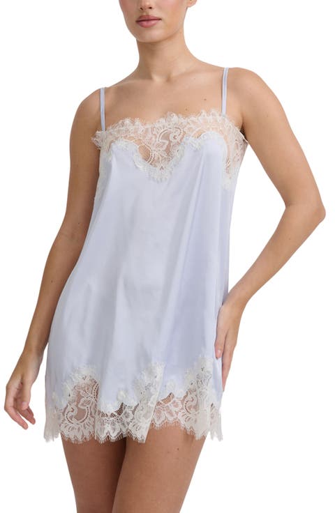 Olivia Lace Trim Slip Chemise