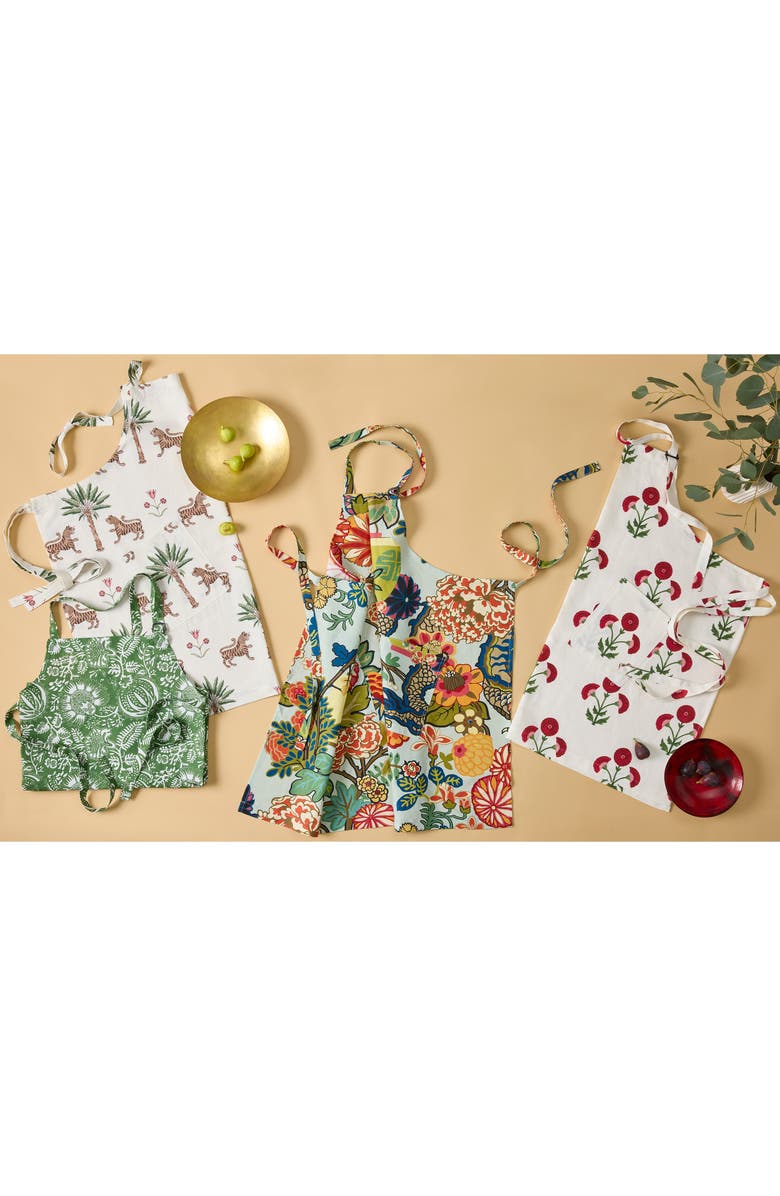 Matouk Linen Apron, Alternate, color, Gisele Moonflower