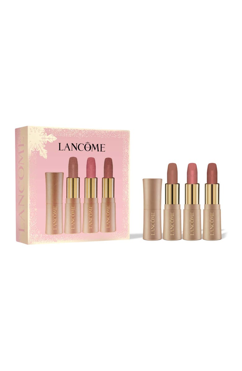 Lancôme L'Absolu Rouge Intimatte Mini Soft Matte Lipstick Set $49 Value, Main, color,