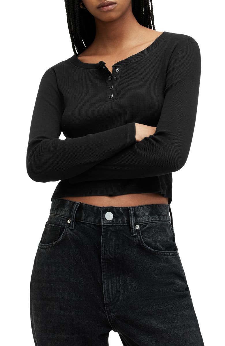 AllSaints Benny Long Sleeve Henley, Alternate, color,