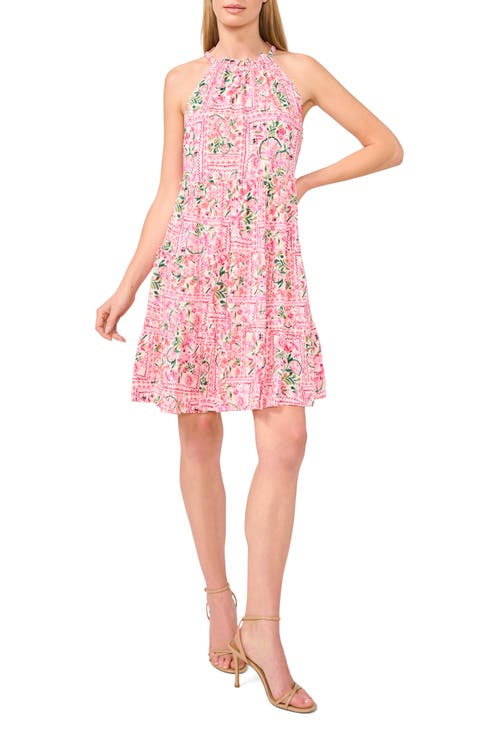 Floral Tiered Trapeze Dress