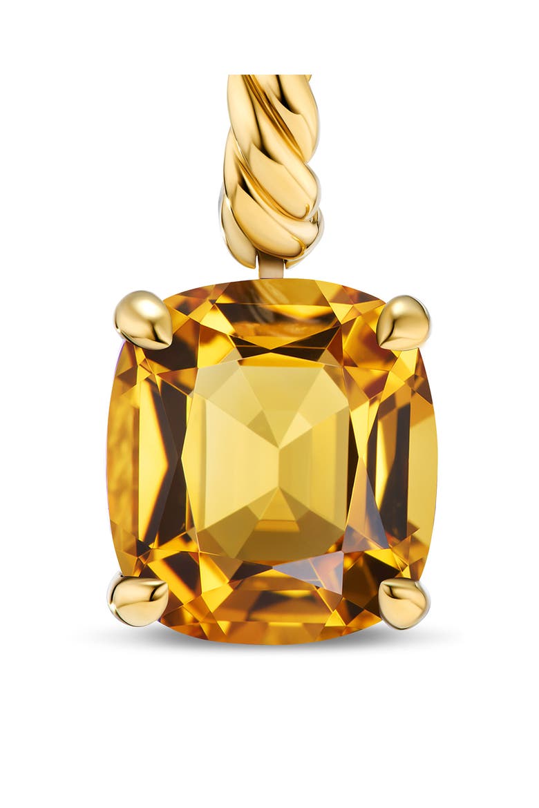 Marbella Stone Drop Huggie Hoop Earrings, Alternate, color, 18K YELLOW GOLD/ CITRINE