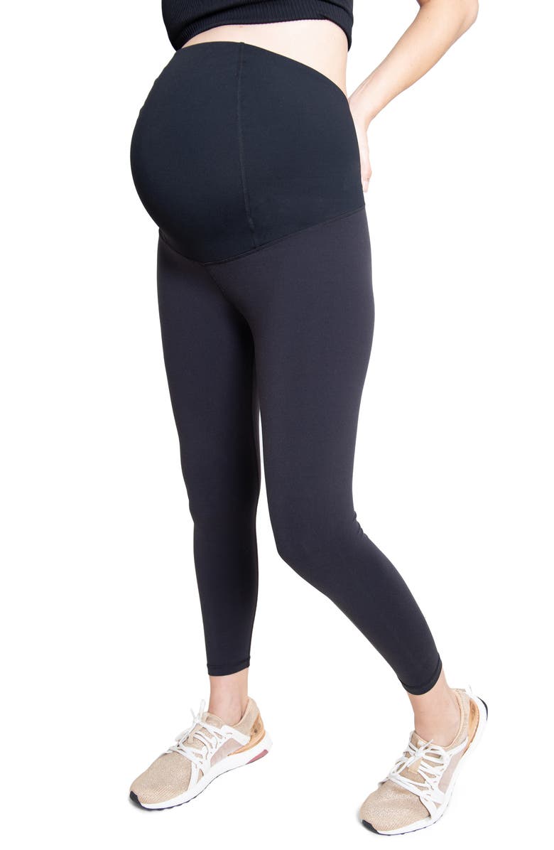 Ingrid & Isabel <sup>®</sup> Crossover Panel<sup>®</sup> Waist 7/8 Active Maternity Leggings, Main, color,