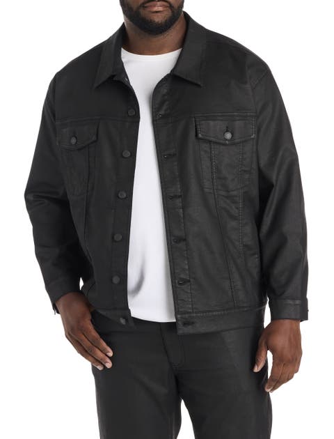 Big & Tall Coated Denim Jacket