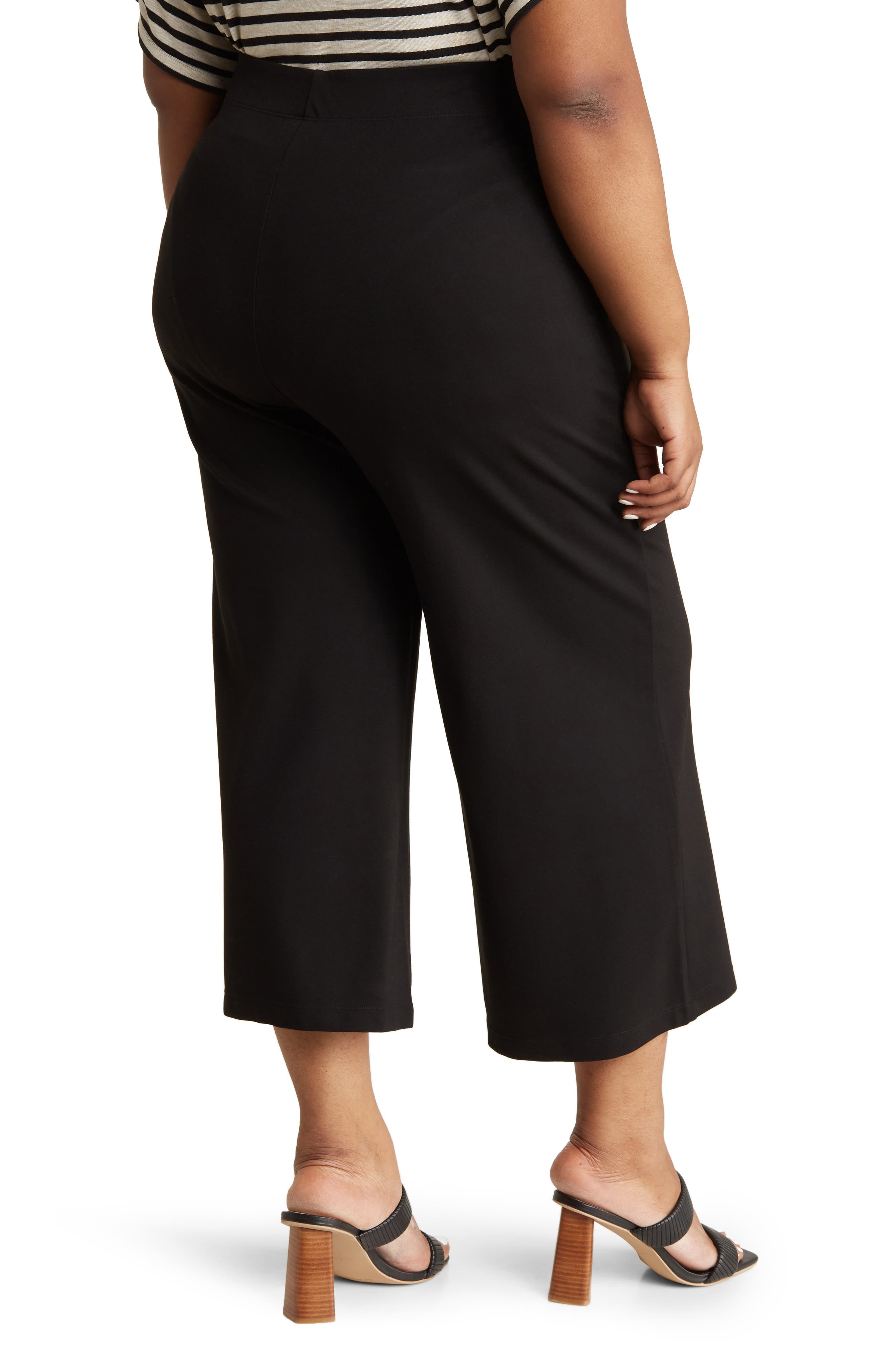Ponte Knit Crop Wide Leg Pants - image 2
