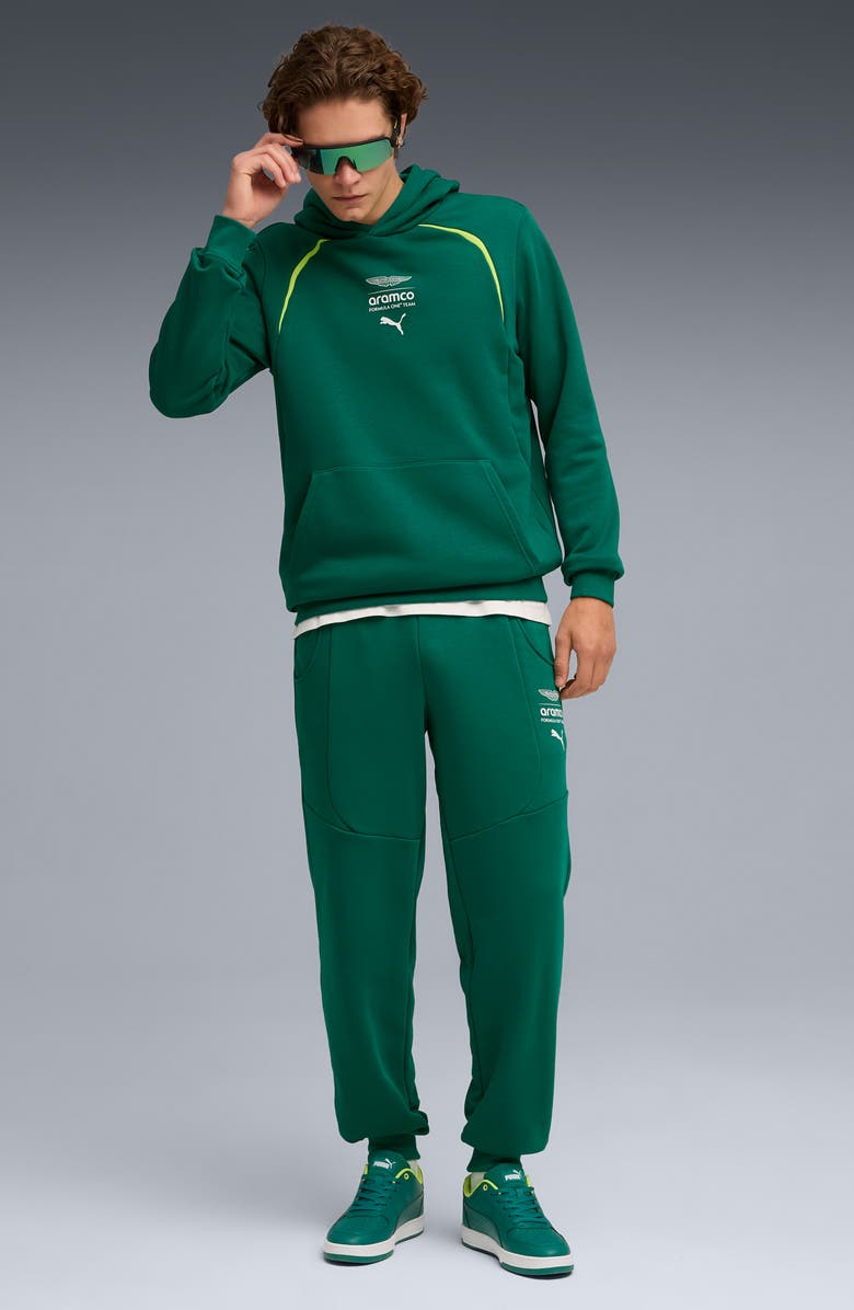 PUMA x AMF1 French Terry Hoodie, Alternate, color, Green Lux