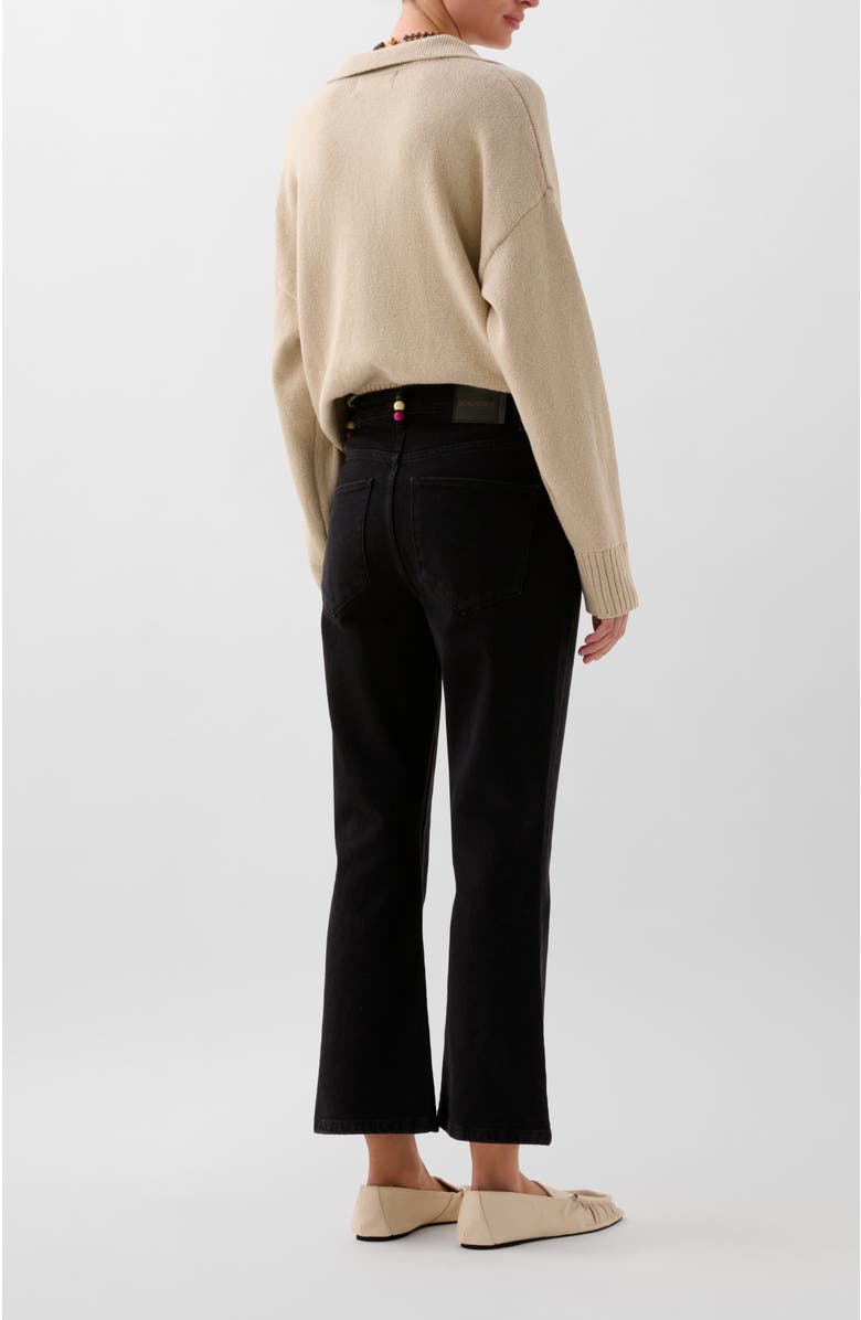 Scalpers Ankle Beads Denim Pant, Alternate, color, Black