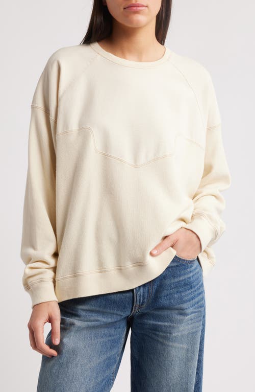 The Great . The Western Slouch Sweatshirt In Washed White