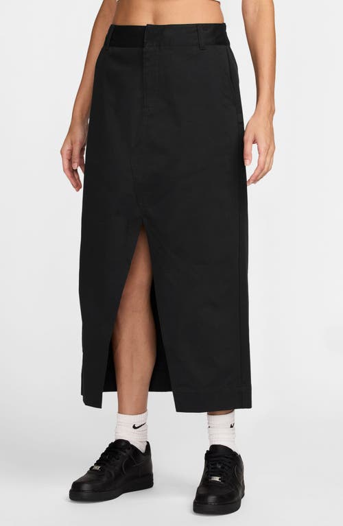 Nike Structured Twill Skirt In Black/black