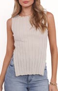 Petal & Pup Brodie Wide Rib Sleeveless Sweater
