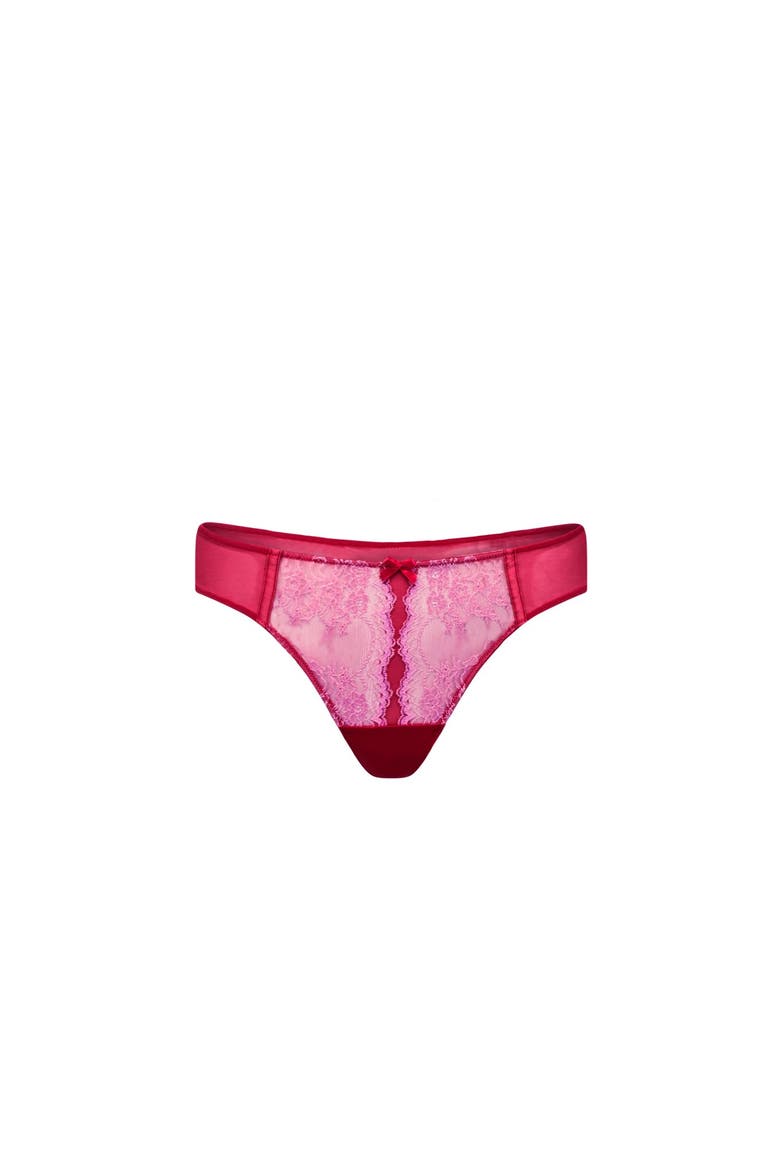 Renea Thong Panties, Alternate, color, Dark pink