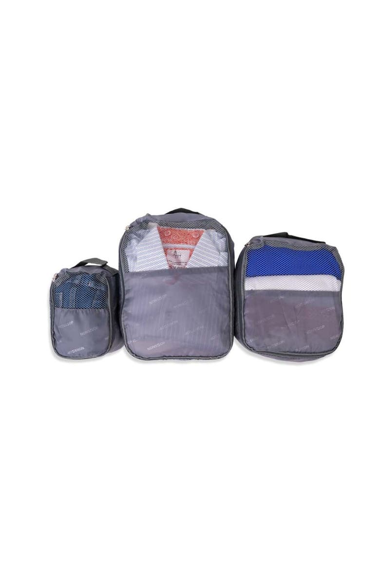 New York Elite 3 Piece Set (20"/24"/28") Lightweight Expandable Luggage Set + 3 Packing Cubes, Alternate, color, Blush Pink
