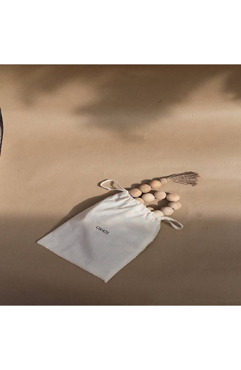 Osmos Studio Farmhouse Wooden Beads With Jute Tassels, Alternate, color, Natural