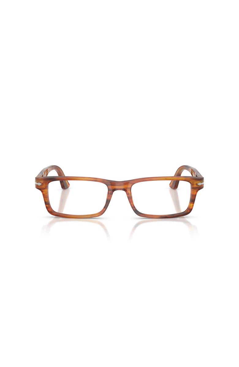 Persol 53mm Rectangle optical glasses, Alternate, color, Tortoise