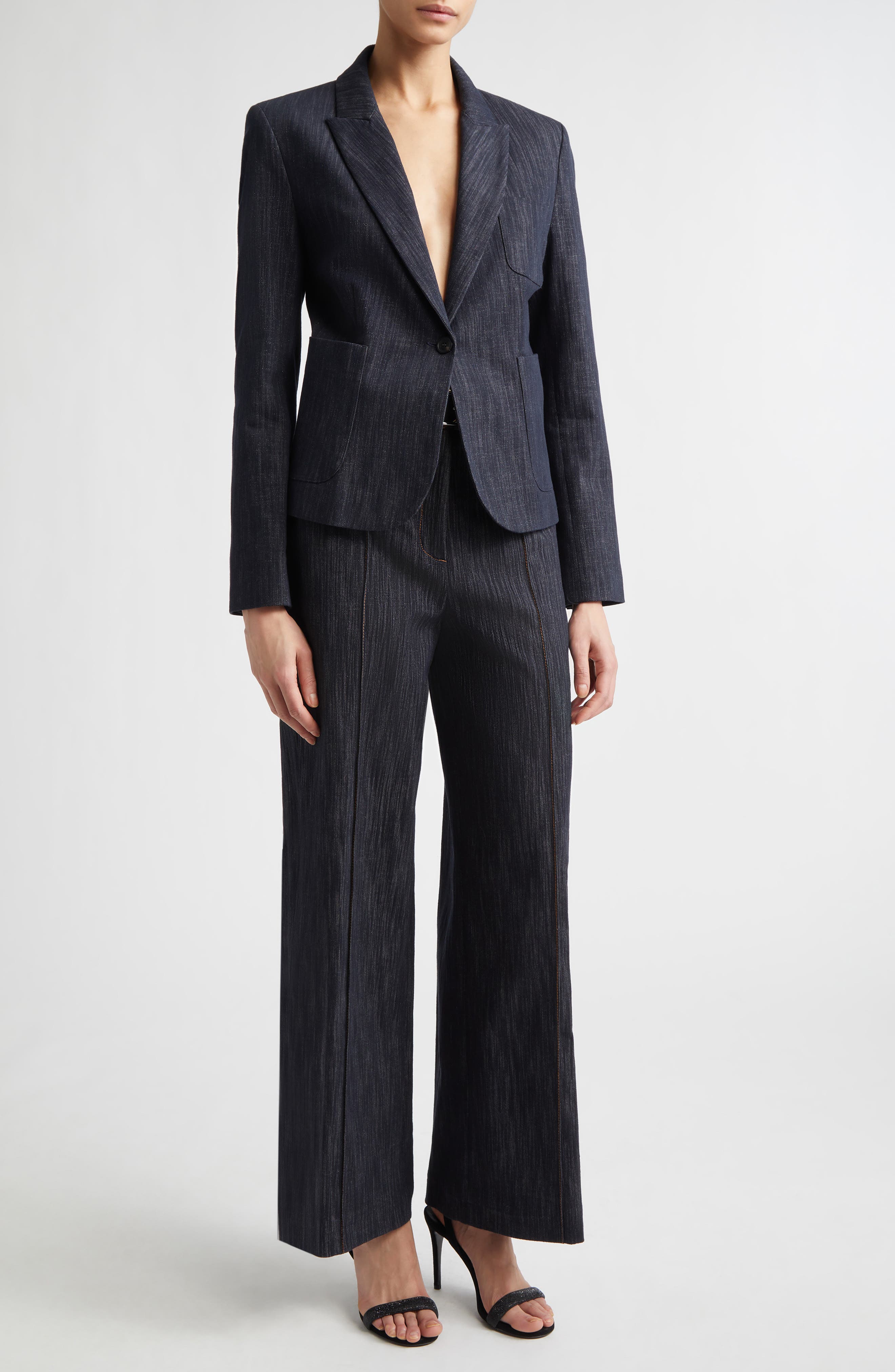 Melange Cotton Stretch Denim Jacket - image 2