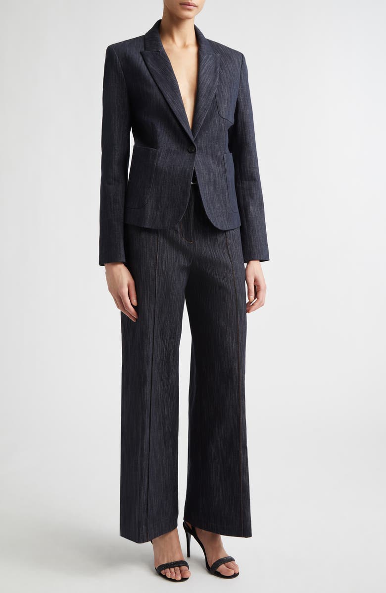 Eleventy Mélange Cotton Stretch Denim Jacket, Alternate, color, 11 Blue