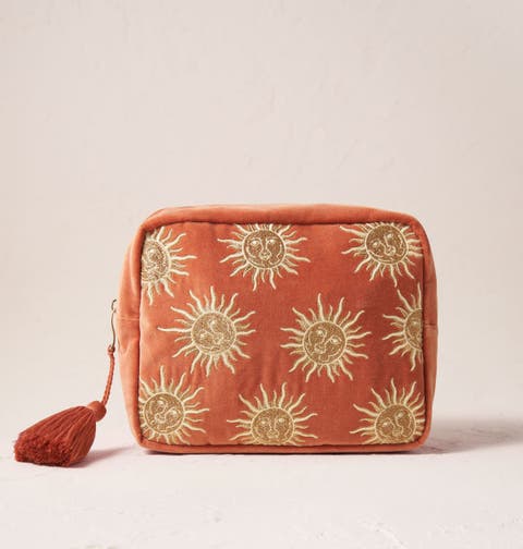 Sun Goddess Velvet Wash Bag