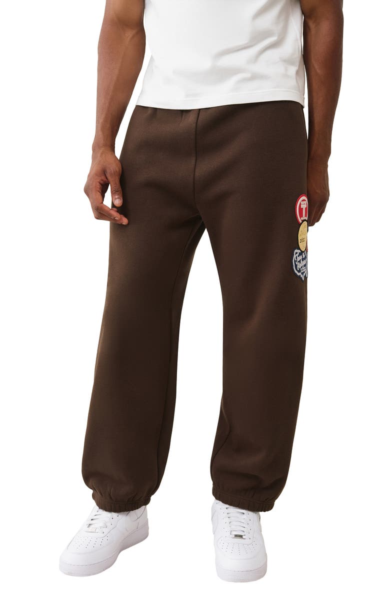 True Religion Baggy Joggers, Main, color, Dark Brown
