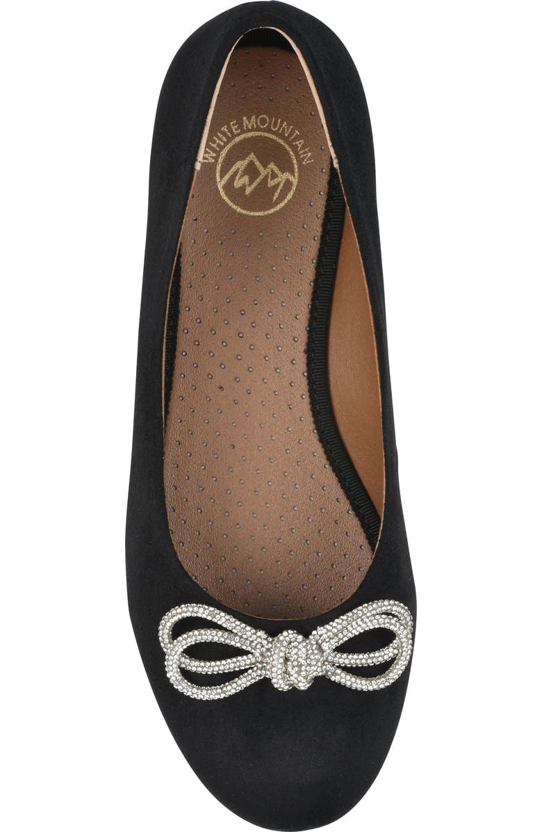 White Mountain Footwear Sashimi Embellished Bow Flat, Alternate, color,