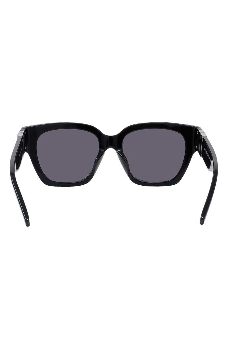 Givenchy 4G 53mm Square Sunglasses, Alternate, color, Shiny Black / Smoke