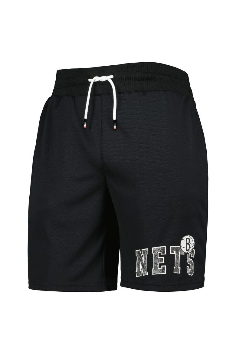 Men's Tommy Jeans Black Brooklyn Nets Mike Mesh Basketball Shorts, Alternate, color, Black