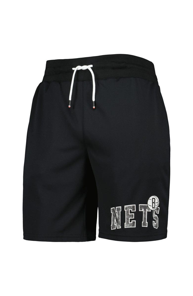 TOMMY JEANS Men's Tommy Jeans Black Brooklyn Nets Mike Mesh Basketball Shorts, Alternate, color, Black