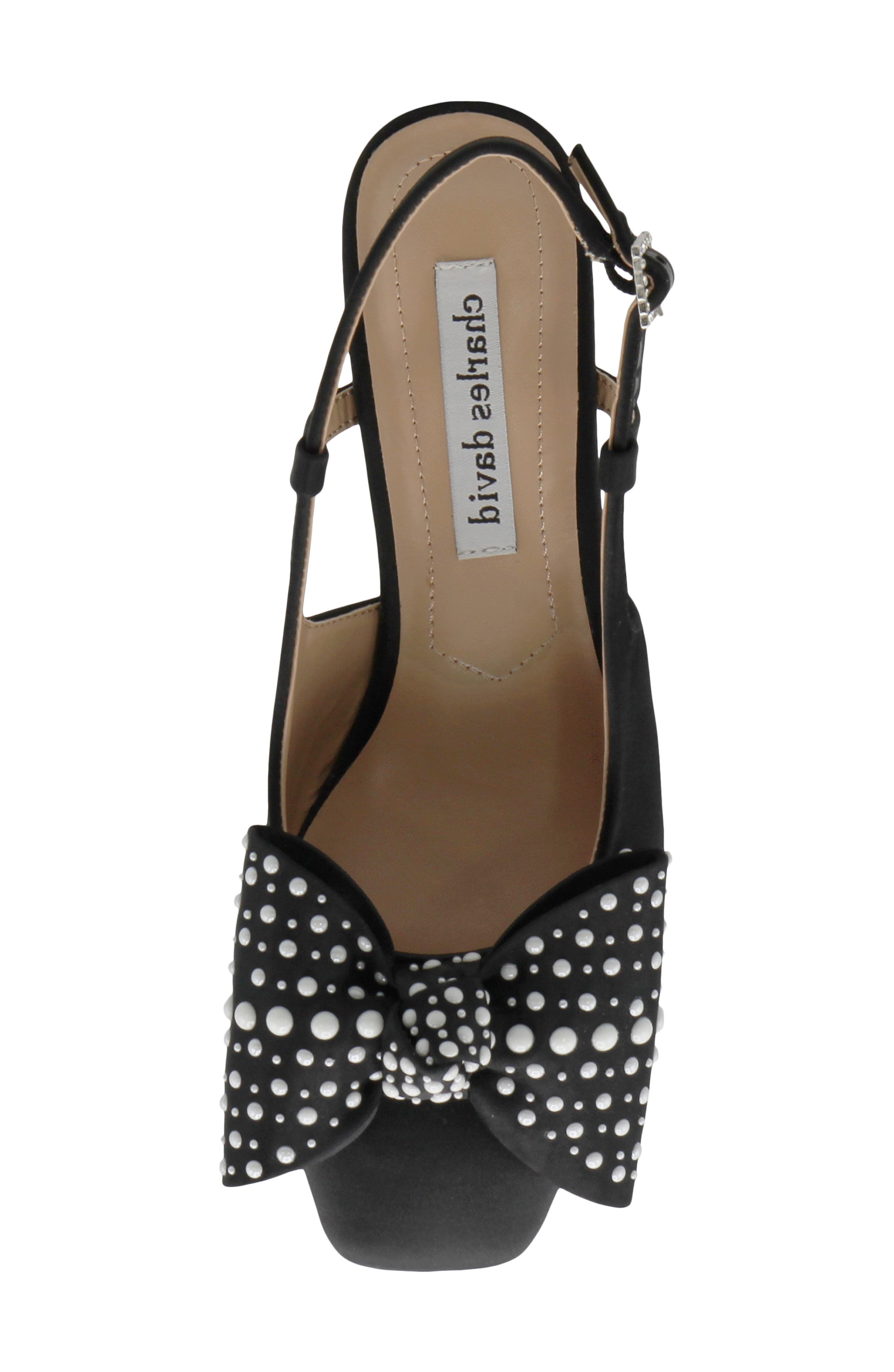 Charles David Jackie Slingback Pump, Alternate, color, Black Satin