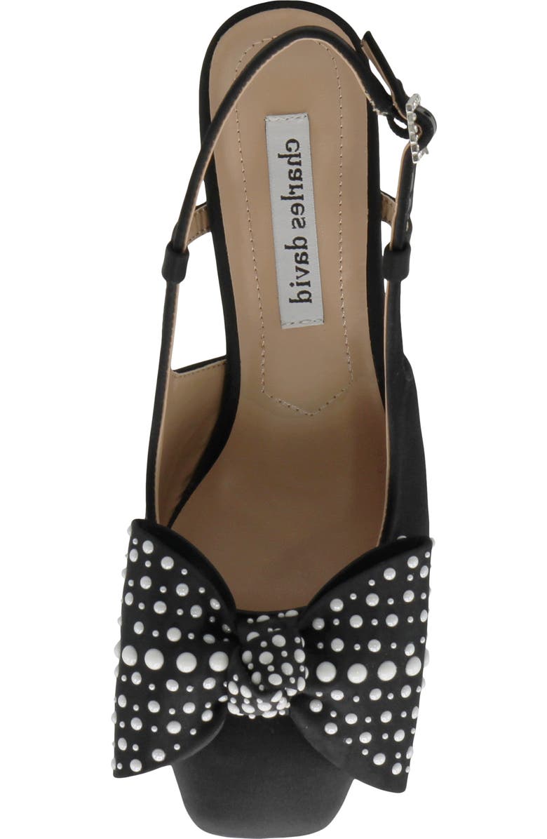 Charles David Jackie Slingback Pump, Alternate, color, Black Satin