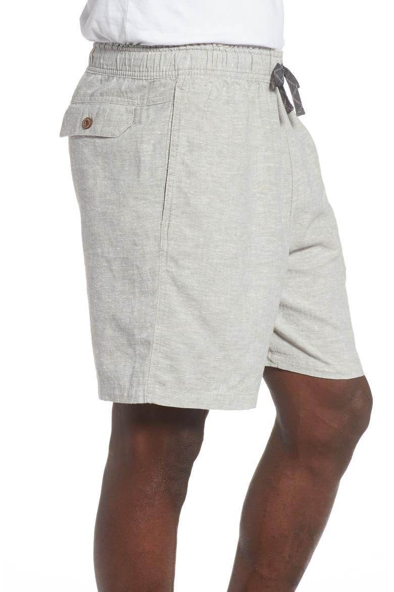 Baggies Natural Hemp Blend Shorts, Alternate, color, CHAMBRAY/ FEATHER GREY