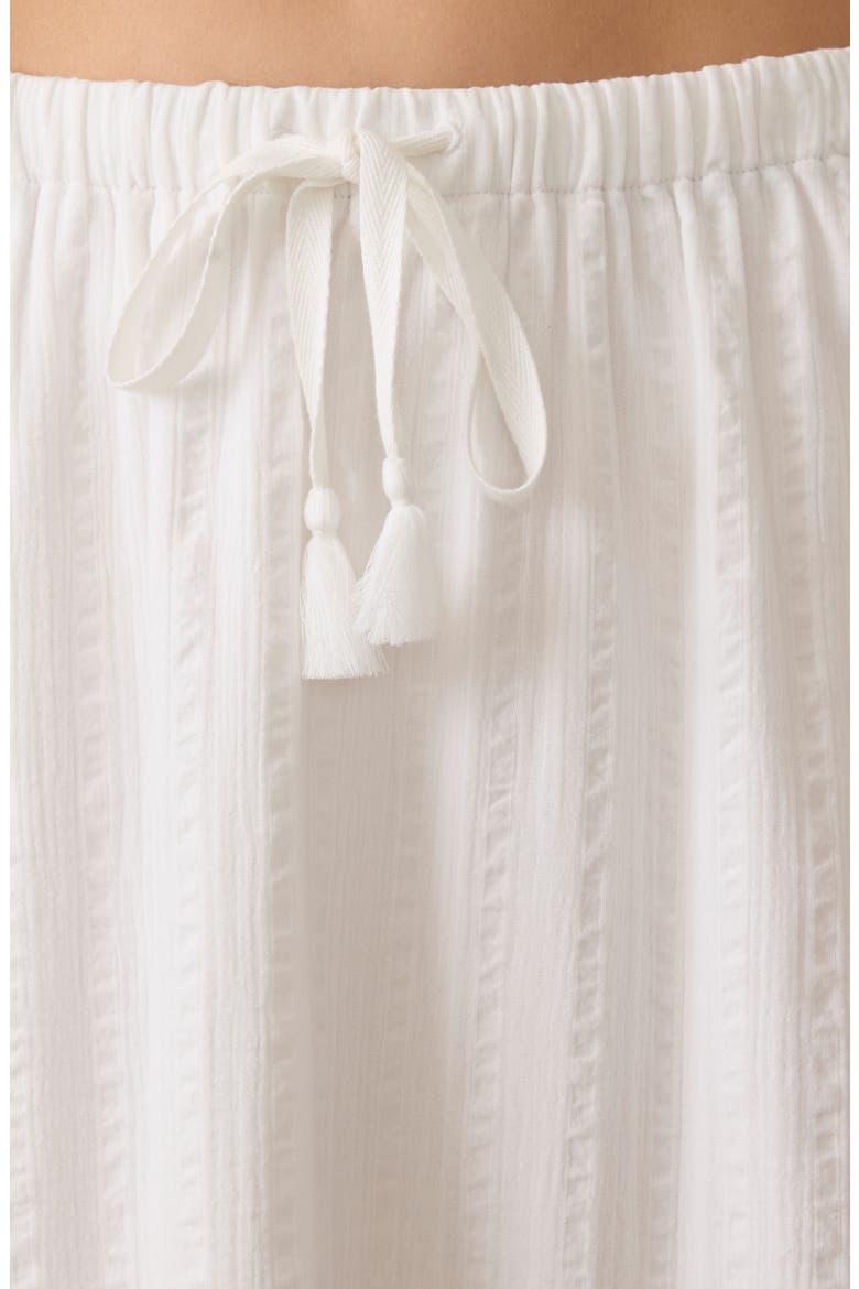 Dune Organic Cotton Gauze Drawstring Maxi Skirt, Alternate, color, WHITE