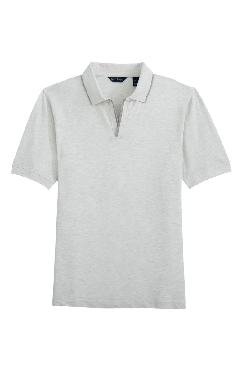 Scott Barber Johnny Collar Stretch Cotton & Silk Polo, Alternate, color, 