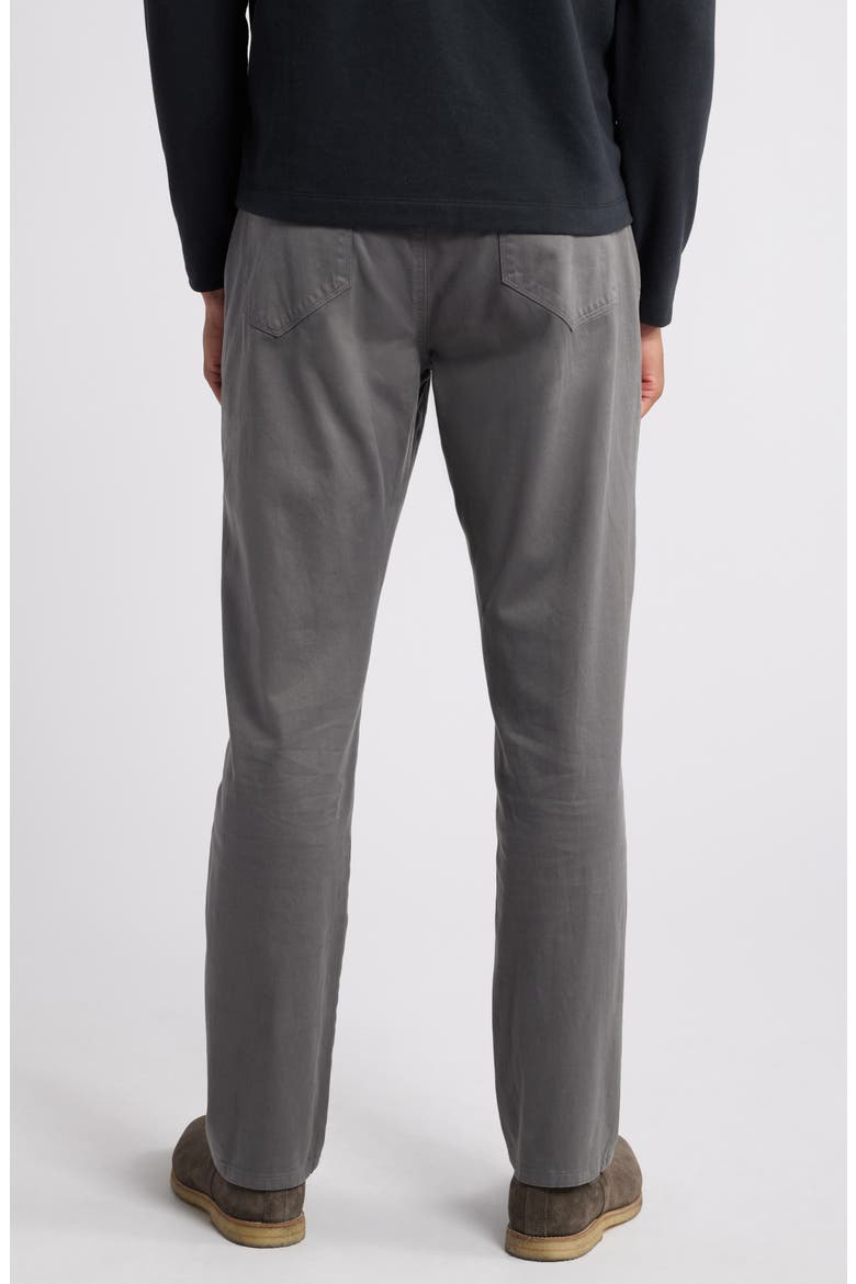Straight Leg Stretch Pima Cotton Pants, Alternate, color, DARK CHARCOAL
