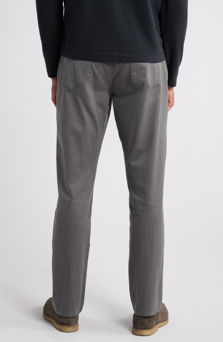 Johnston & Murphy Straight Leg Stretch Pima Cotton Pants, Alternate, color, Dark Charcoal
