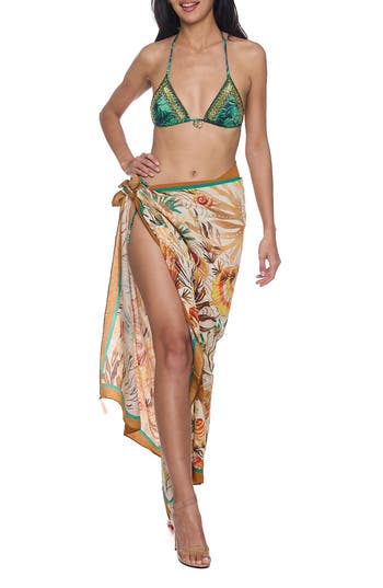 Ranee's Ranees Pareo Convertible Midi Cover-up Dress In Multi