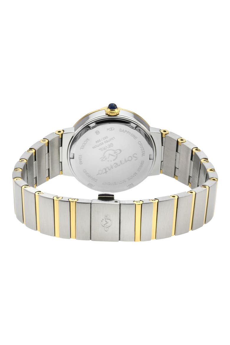 Sorrento Swiss Quartz Diamond Bracelet Watch, 32mm, Alternate, color, TWO TONE