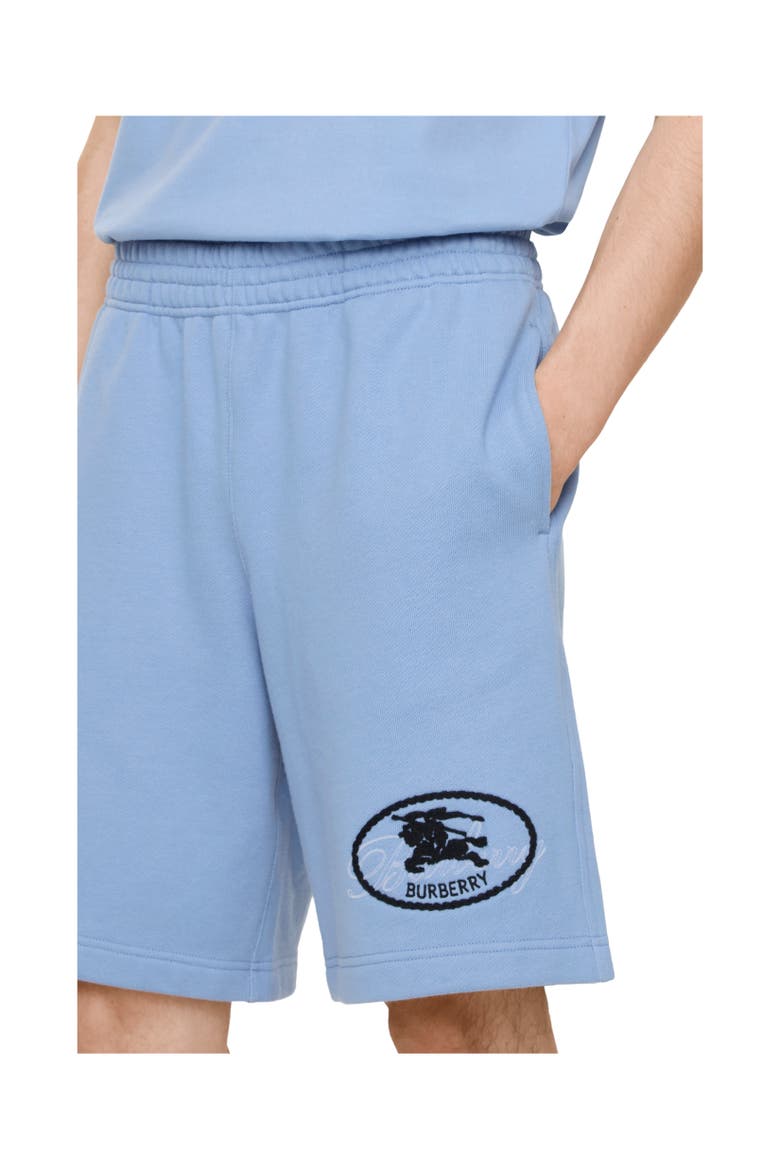 Knight Stamp Cotton Shorts, Alternate, color, Cornflower blue