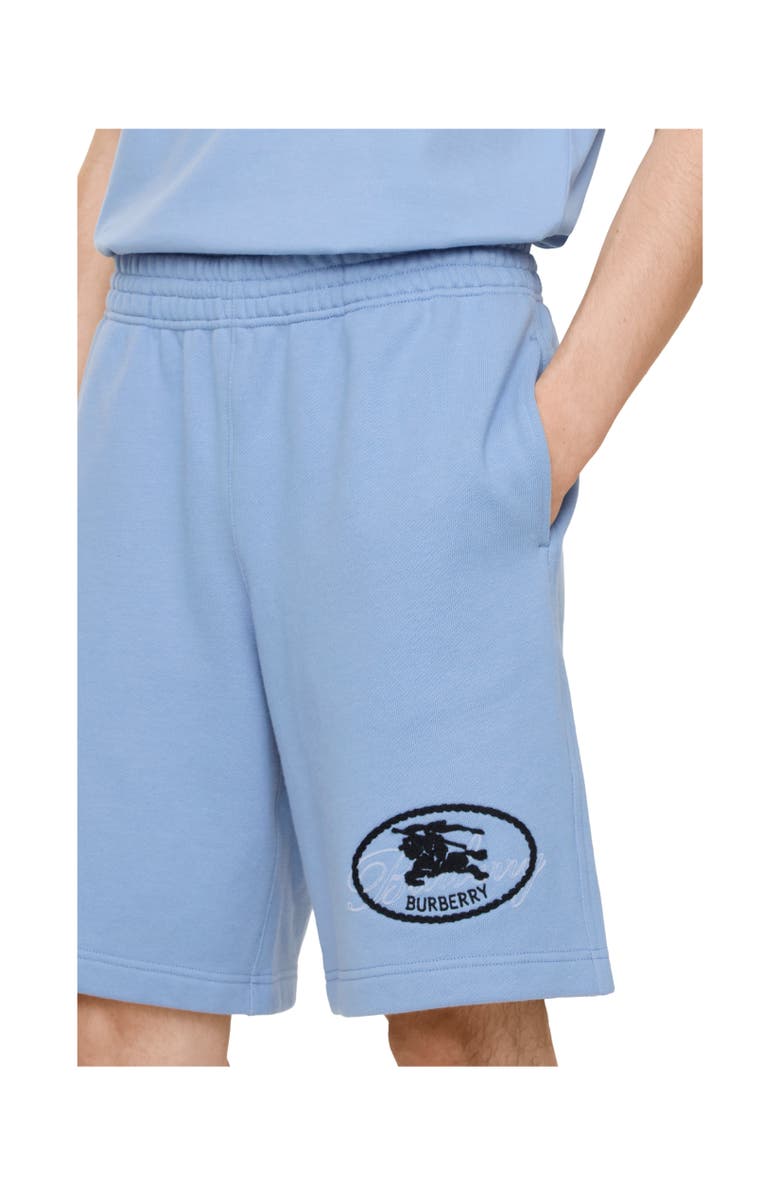 Burberry Knight Stamp Cotton Shorts, Alternate, color, Cornflower Blue