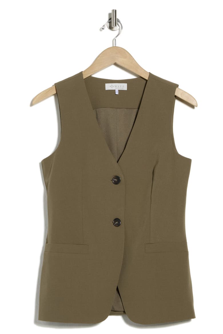 Woven Vest, Alternate, color, OLIVE