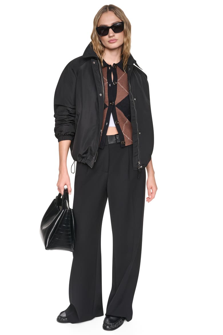 Hooded Short Padded Jacket, Alternate, color, BLACK