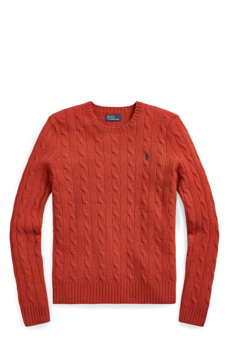 Polo Ralph Lauren Julianna Wool & Cashmere Cable Stitch Sweater, Alternate, color,