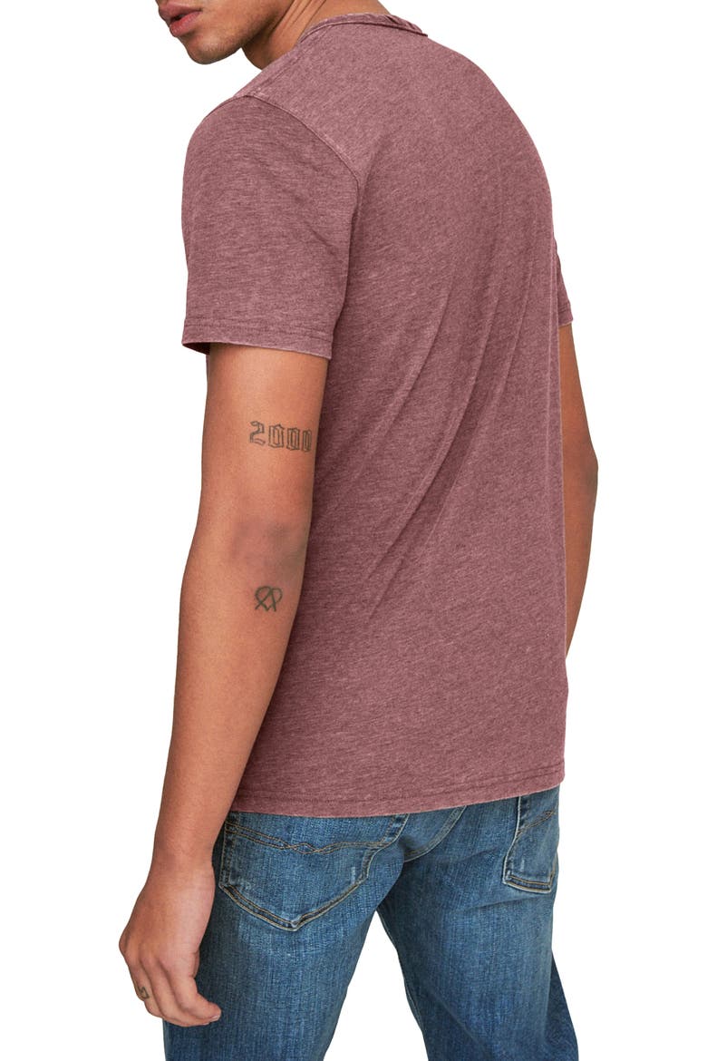 Venice Button Neck Cotton Blend T-Shirt, Alternate, color, PORT ROYALE