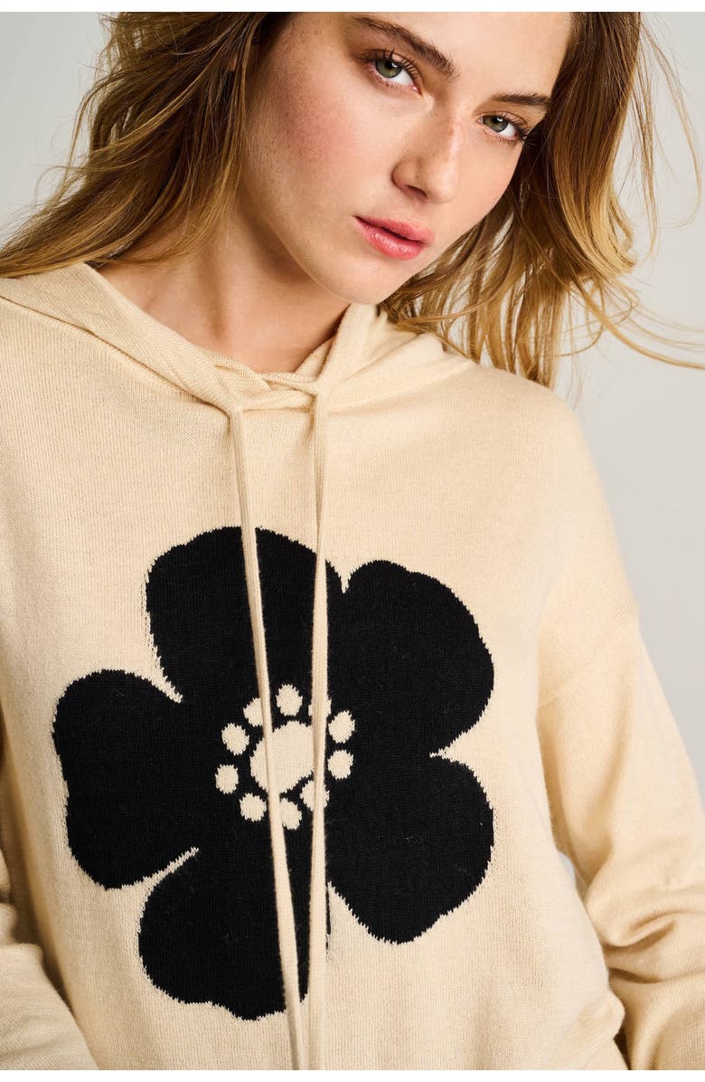 Lisa Todd Poppy Knit Hoodie, Alternate, color, Oat
