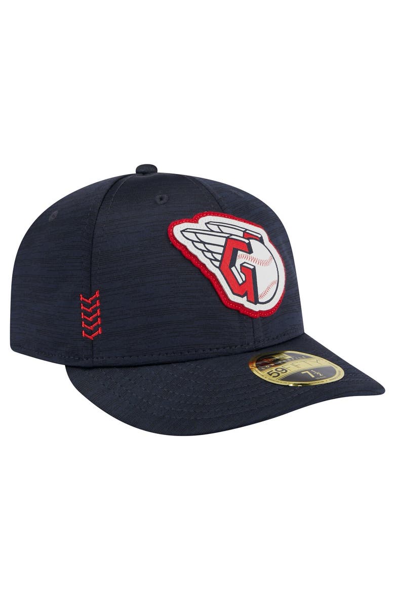New Era Men's New Era Navy Cleveland Guardians Clubhouse Low Profile 59FIFTY Fitted Hat, Alternate, color,