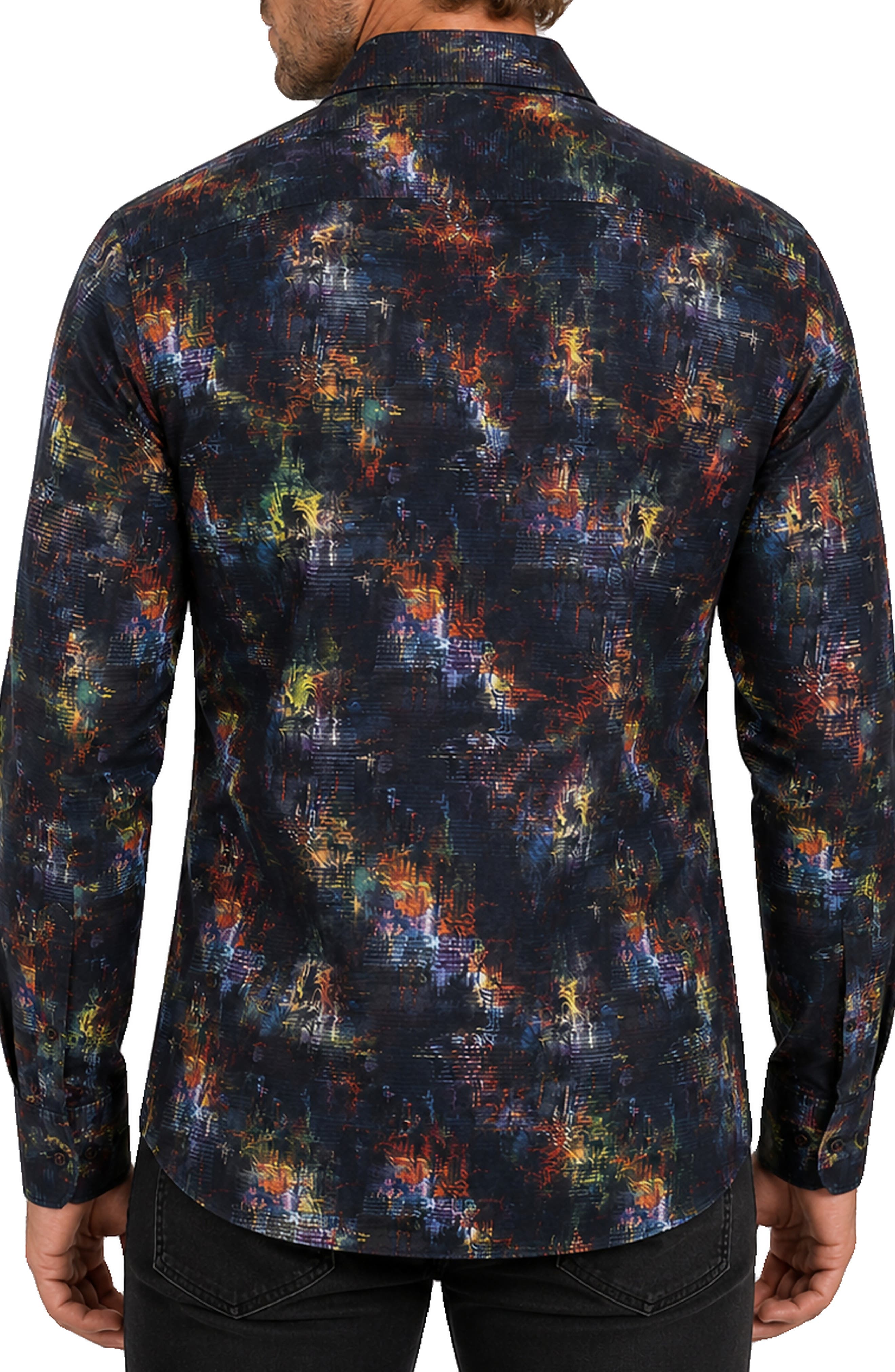 Maceoo Fibonacci Long Sleeve Performance Stretch Button Up Shirt (Men ...