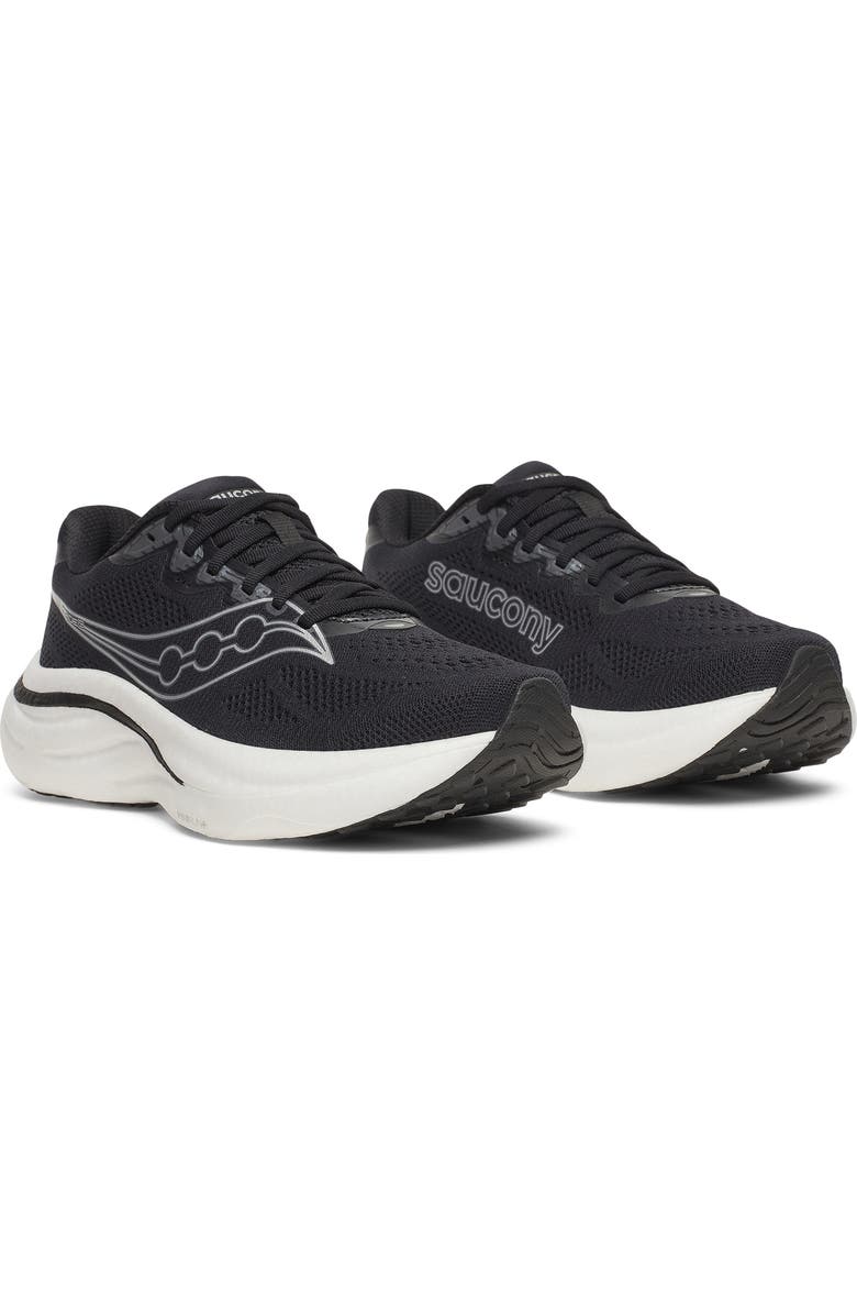 Saucony Ride 19 Sneaker, Alternate, color, Black/ Silver